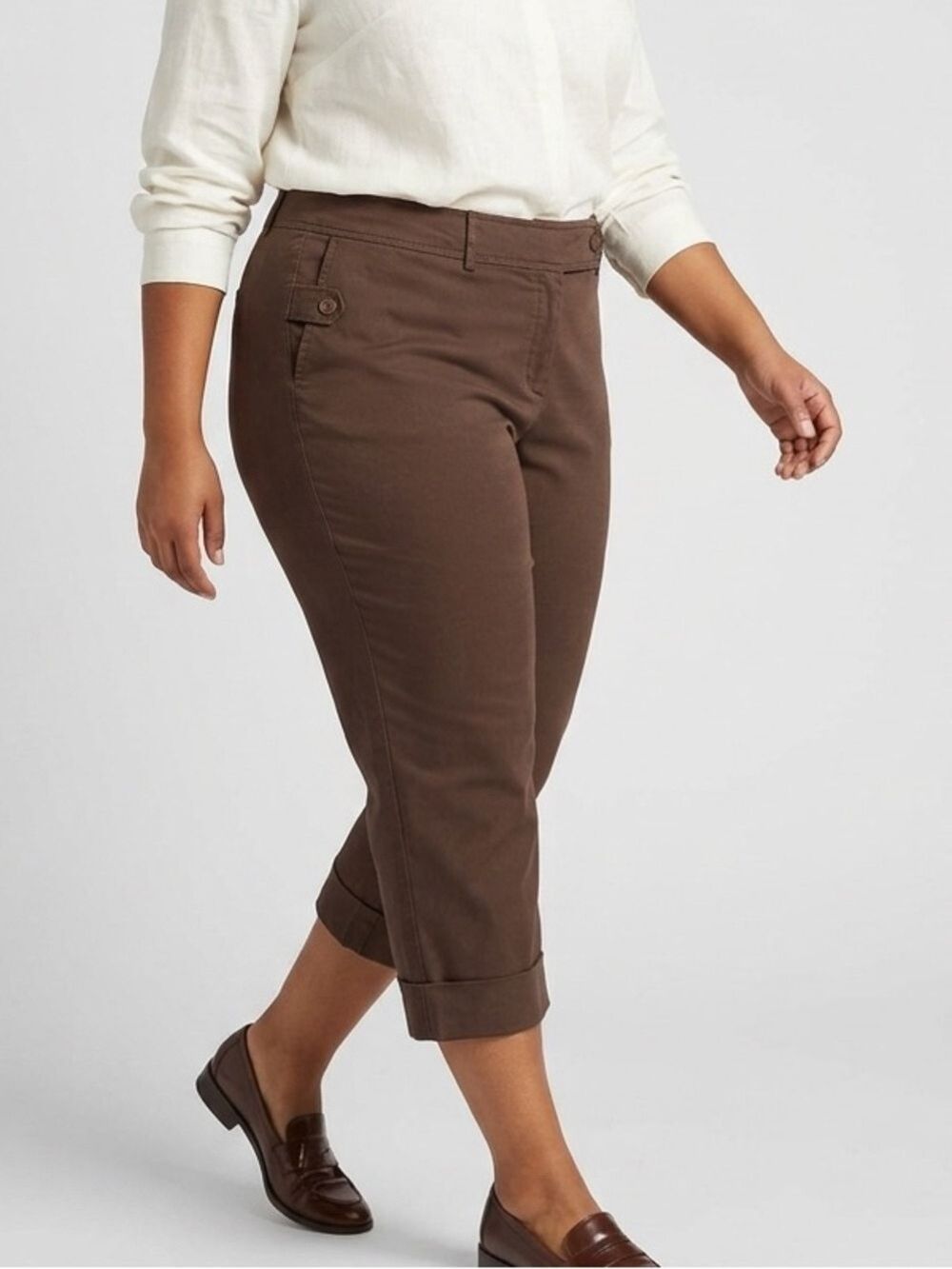 PENNINGTONS Rome Fit Brown Capri Pants size 18
